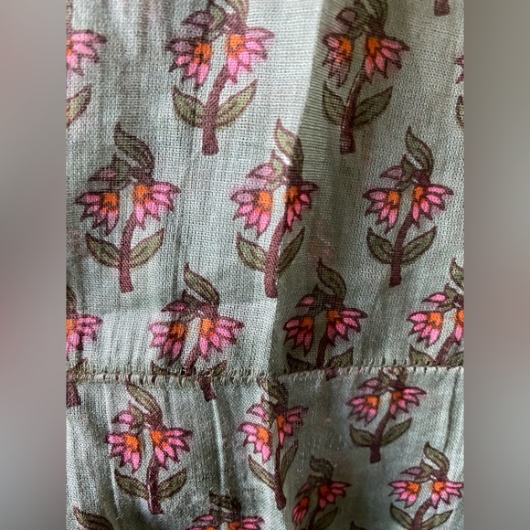 Daughters of India Zuri Wrap Maxi Dress M in Sage Sold Out Online! - Picture 4 of 11